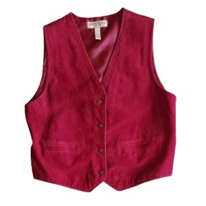MARSH LANDING Vintage‎ Vest Leather Suede.